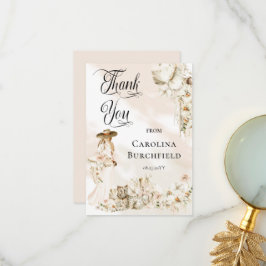 Boho Leopard | Baby shower van vrouwelijke tropisc Bedankkaart