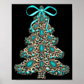 Boho Leopard Christmas Tree Cheetah Print Coquette (Voorkant)