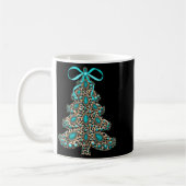 Boho Leopard Christmas Tree Cheetah Print Coquette Koffiemok (Links)