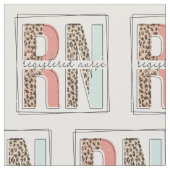 Boho Leopard Geregistreerd Verpleegkundige Stof (Close Up)