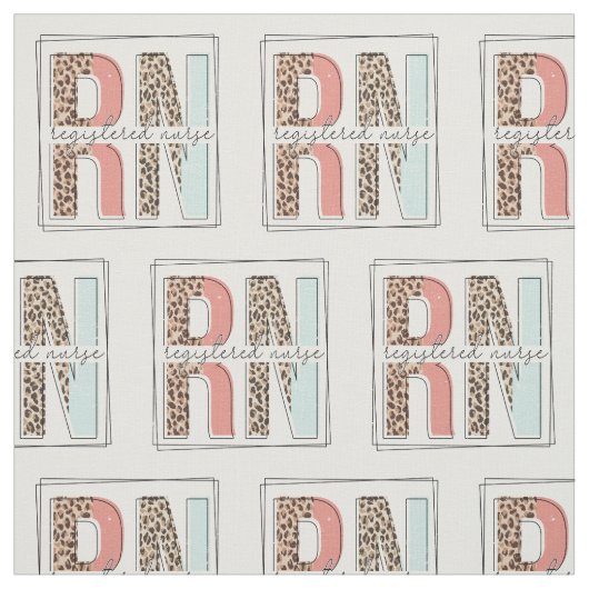 Boho Leopard Geregistreerd Verpleegkundige Stof (Swatch)