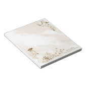 Boho Leopard | Lady Floral Vrijgezellenfeest Favor Notitieblok (Schuin)