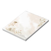 Boho Leopard | Lady Floral Vrijgezellenfeest Favor Notitieblok (Linkerzijde)