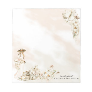 Boho Leopard   Lady Floral Vrijgezellenfeest Favor Notitieblok