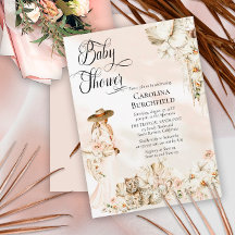 Boho Leopard Lady Tropical Floral Girl Baby shower