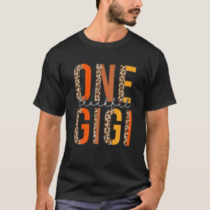 Boho Leopard One Thankful Gigi Herfst Vibes Thanks T-shirt