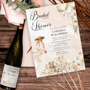 Boho Leopard   Vrijgezellenfeest van tropische reg Kaart