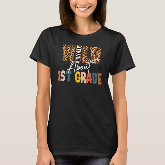 Boho Leopard Wild over studenten van de eerste kla T-shirt (Voorkant)