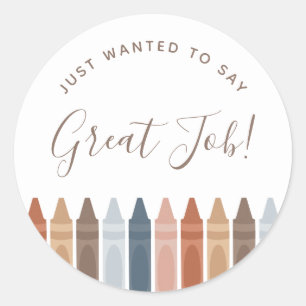 Boho leraar Klassic Round Sticker