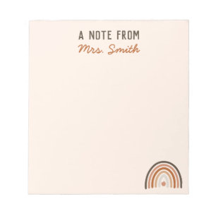 Boho leraar waardering regenboogApple Notitieblok