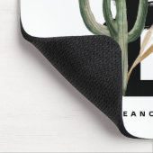 Boho Letter E Monogram | Monogram tropische cactus Muismat (Hoek)