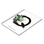 Boho Letter Q Monogram Tropisch Monstera Leaf Notitieboek (Linkerzijde)