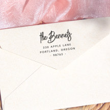 Boho Lettering Familienaam & Retour Adres