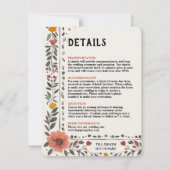 Boho Letterpress Stijl Skelet Tarot Details Kaart (Voorkant)
