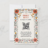 Boho Letterpress Stijl Skelet Tarot Trouw RSVP Kaart (Voorkant)