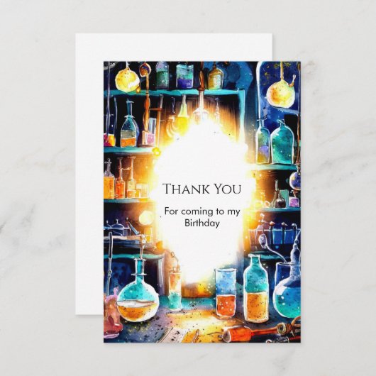 Boho Leuke Chemie Wetenschapper Verjaardag Bedankkaart (Voorkant / Achterkant)