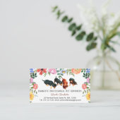 Boho Leuke Dachshund Pet Grooming Wildbloemen Visitekaartje (Staand voorkant)