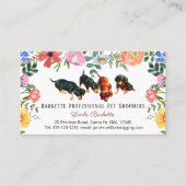 Boho Leuke Dachshund Pet Grooming Wildbloemen Visitekaartje (Voorkant)