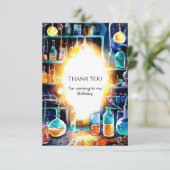 Boho Leuke Verjaardag Scheikundige Wetenschapper Bedankkaart (Staand voorkant)