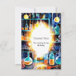 Boho Leuke Verjaardag Scheikundige Wetenschapper Bedankkaart