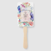 Boho Levendige Bloemen Set Programma Waaiers (Achterkant)