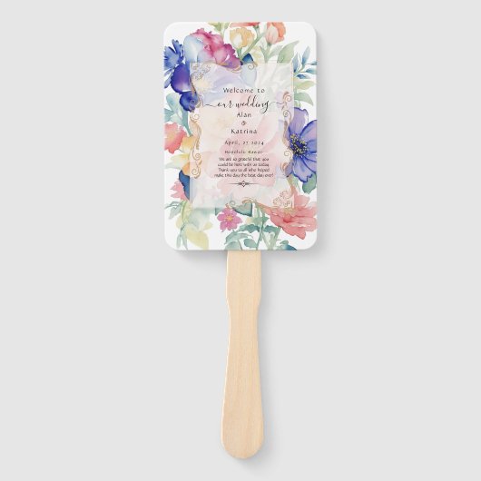 Boho Levendige Bloemen Set Programma Waaiers (Voorkant)