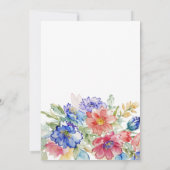 Boho Levendige Bloemen Uitnodiging (Achterkant)