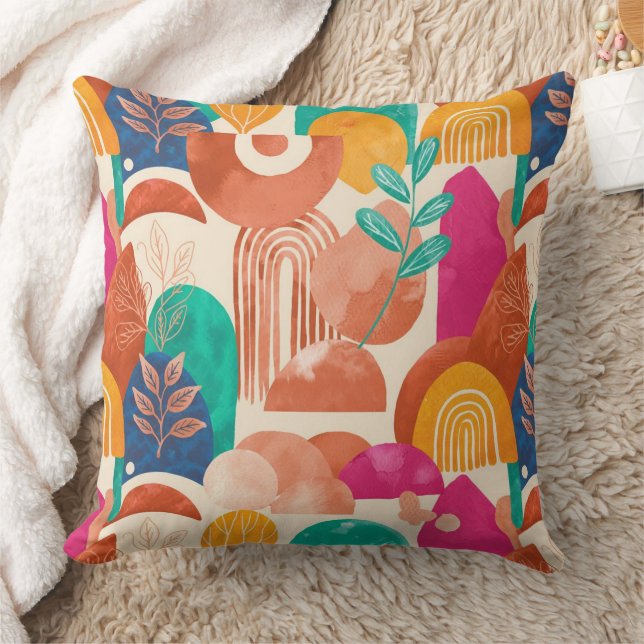 Boho Levendige kleuren Kussen (Deken)