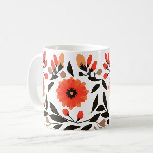 Boho Liberty bloemen Koffiemok (Voorkant links)