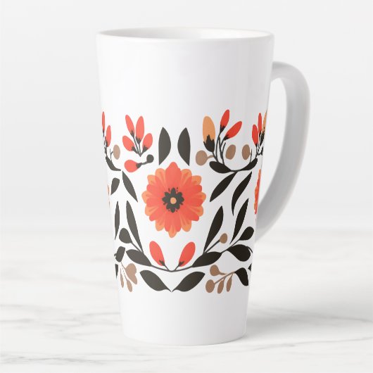 Boho Liberty bloemen Latte Mok (Rechterhoek)