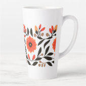 Boho Liberty bloemen Latte Mok (Rechts)