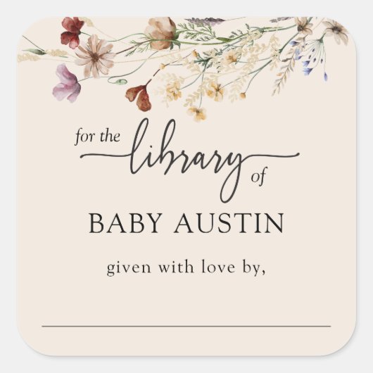 Boho Library Sticker (Voorkant)