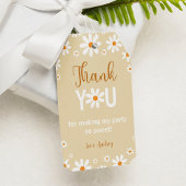 Boho licht Daisy 1e Verjaardag dank u cadeau Label Cadeaulabel