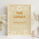 Boho licht Daisy eerste verjaardag tijd capsule te Poster