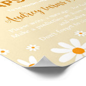 Boho licht Daisy eerste verjaardag tijd capsule te Poster (Hoek)