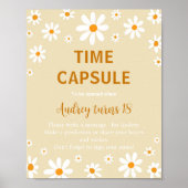 Boho licht Daisy eerste verjaardag tijd capsule te Poster (Voorkant)