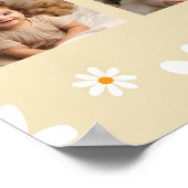 Boho licht Daisy Verjaardagsfoto Milestone Poster (Hoek)