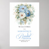 Boho Lichtgroene Bruiloft Bridal Shower Welkom Poster (Voorkant)