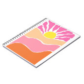 Boho lichtroze en oranje zonsondergang notitieboek (Linkerzijde)