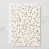 Boho lief baby meisje outfit botanische Baby showe Kaart (Achterkant)