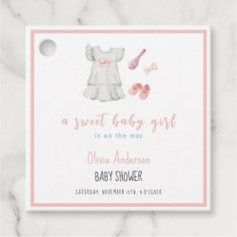 Boho lief roze meisje outfit Baby shower Bedankjes Labels