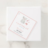 Boho lief roze meisje outfit Baby shower Bedankjes Labels (In situ)