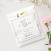 Boho lief roze meisje outfit Baby shower Bedankzakje (Gezegeld)