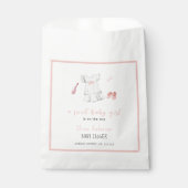 Boho lief roze meisje outfit Baby shower Bedankzakje (Voorkant)