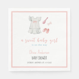 Boho lief roze meisje outfit Baby shower Servet