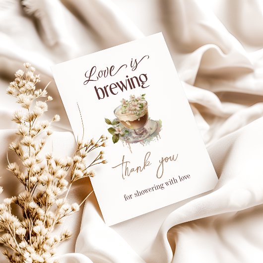 Boho Liefde Borrelt Florale Bruids Bruiloftsbrunch Bedankkaart