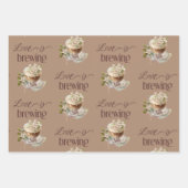 Boho Liefde Brouwt Bloemige Bruids Shower Brunch Inpakpapier Vel (Voorkant 2)