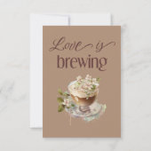 Boho Liefde Bruist Bloemige Bruiloft Brunch Bedankkaart (Achterkant)