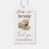 Boho Liefde Bruist Bloemige Bruiloft Brunch Cadeaulabel (Voorkant)