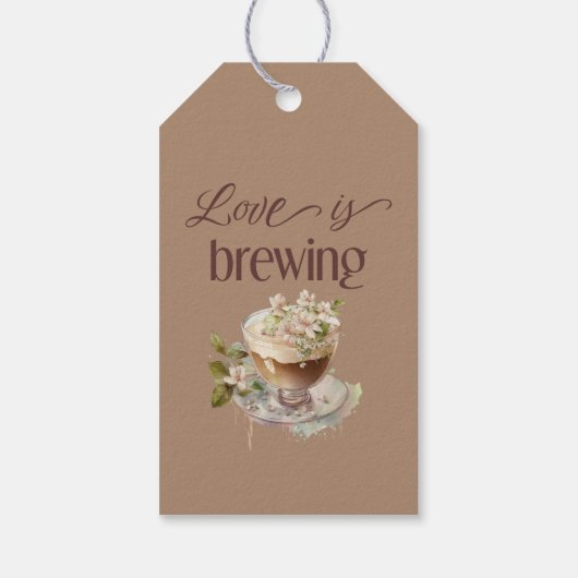 Boho Liefde Bruist Bloemige Bruiloft Brunch Cadeaulabel (Achterkant)